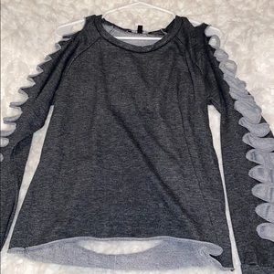Cut up grey shirt